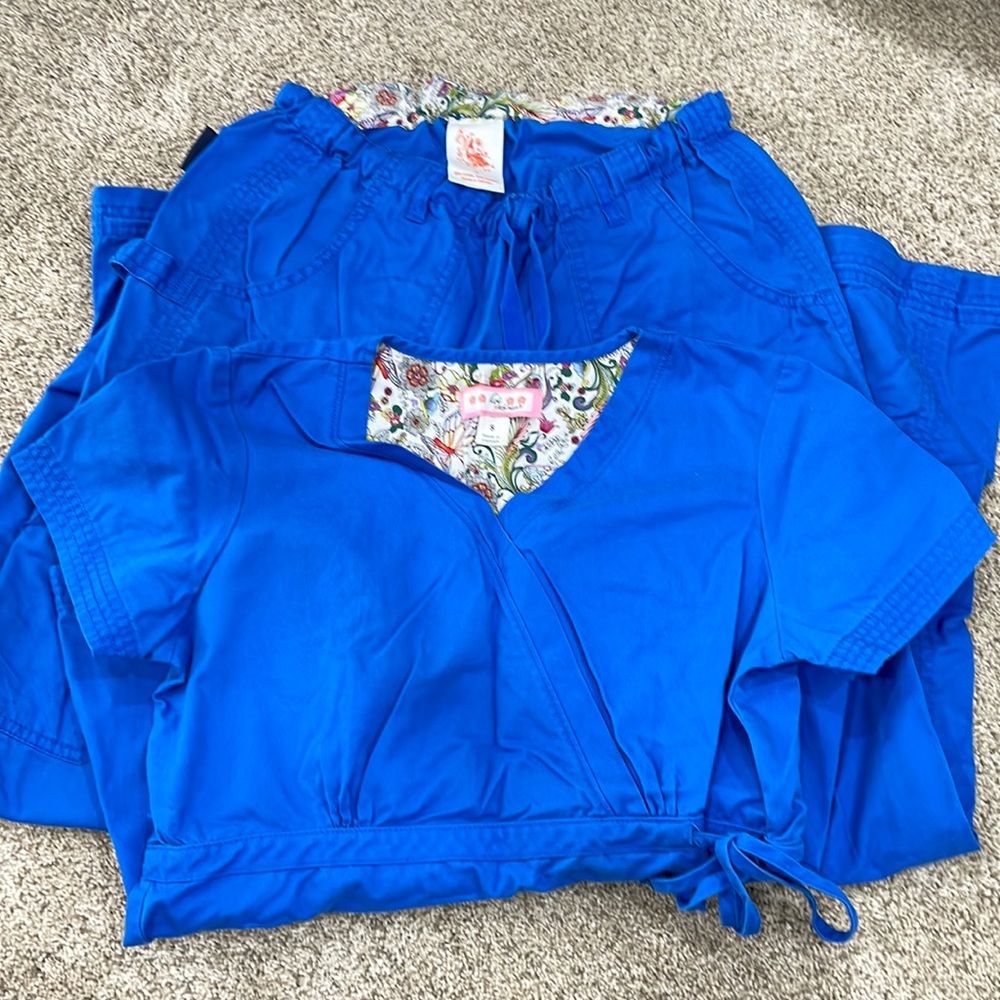 Royal Blue scrub set